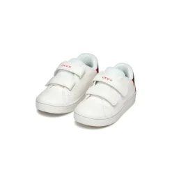 Sneakers bianche da Bambino con doppi strappi e suola traspirante Geox