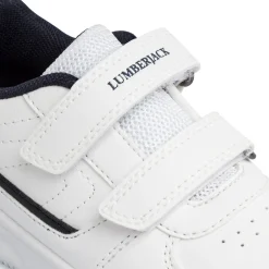 Sneakers bianche da bambino con logo laterale Lumberjack Finster PS
