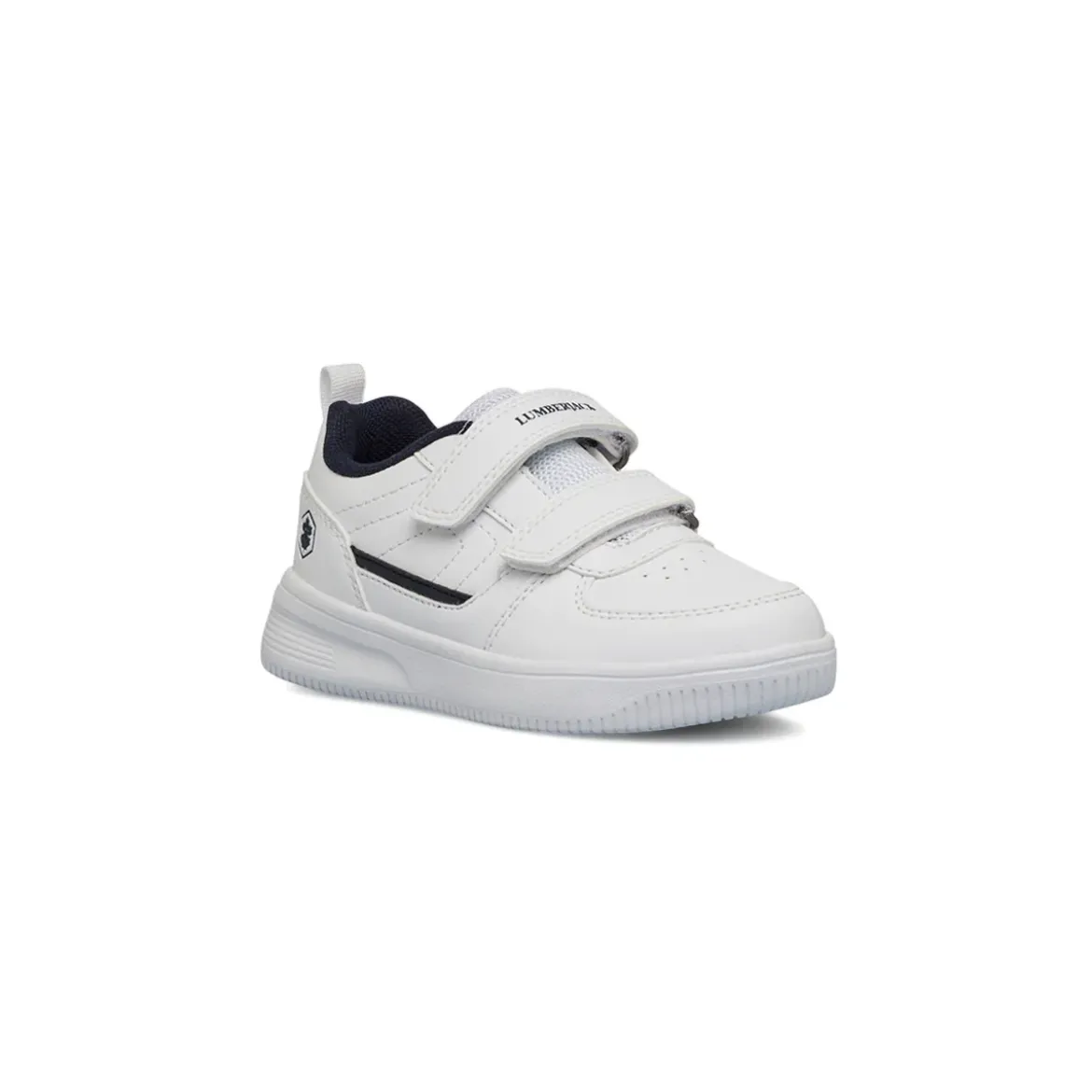 Sneakers bianche da bambino con logo laterale Lumberjack Finster PS