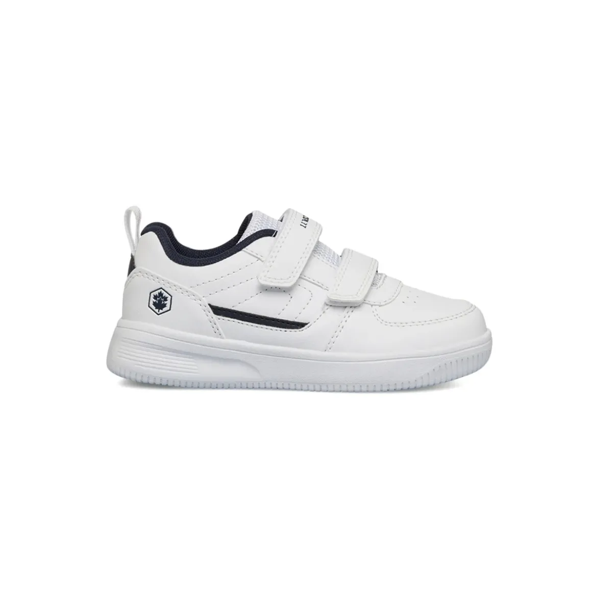 Sneakers bianche da bambino con logo laterale Lumberjack Finster PS