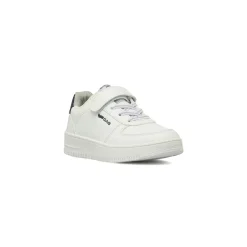 Sneakers bianche da bambino Gas con chiusura in velcro e lacci elastici