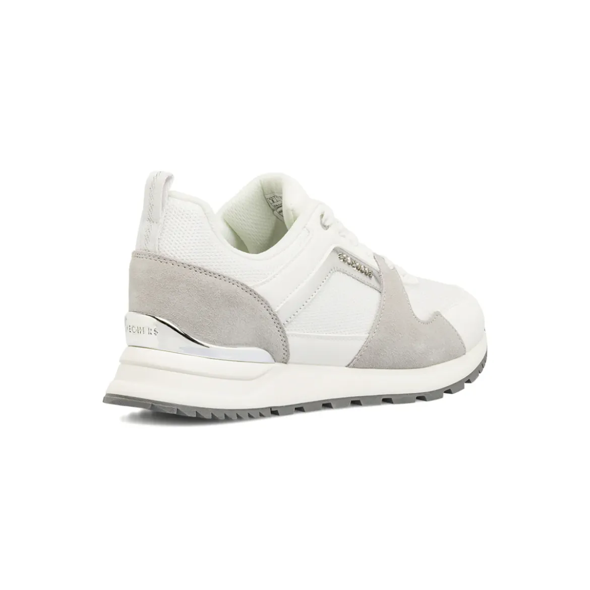 Sneakers bianche da Donna con inserti grigi Skechers Fashion Fit 2.0