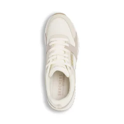 Sneakers bianche da Donna con inserti taupe Skechers Fashion Fit 2.0