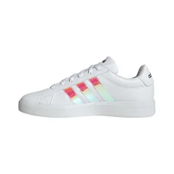 Sneakers bianche da Donna con strisce iridescenti adidas GRAND COURT
