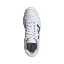 Sneakers bianche da Donna con dettagli argento adidas BREAKNET SLEEK