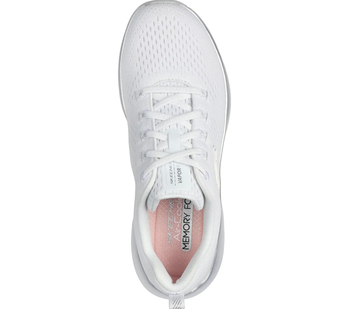 Sneakers bianche da donna con ammortizzazione Vapor Foam ultraleggera Skechers Midnight Glimmer