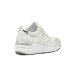Sneakers bianche da Donna con inserti argento e zeppa Lora Ferres