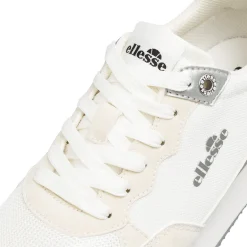 Sneakers bianche da Donna effetto scamosciato e inserti argento Ellesse