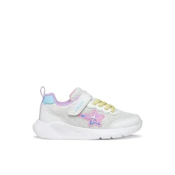 Sneakers bianche da Ragazza in mesh con suola traspirante Geox