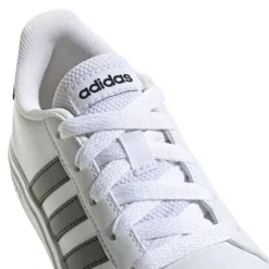Sneakers bianche da ragazzo con strisce a contrasto adidas Grand Court 2.0 K