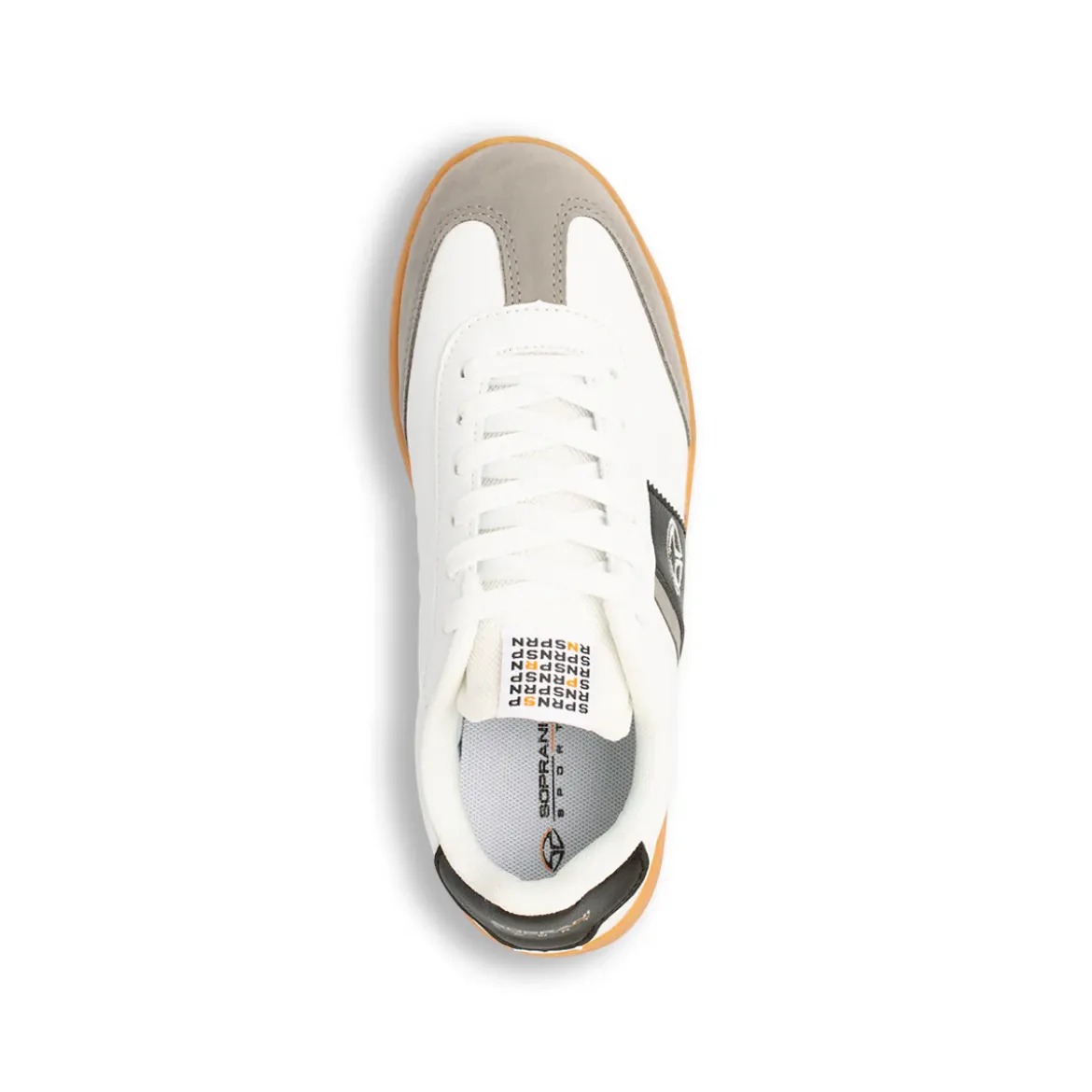 Sneakers Bianche da ragazzo con Dettagli scamosciati Soprani Sport