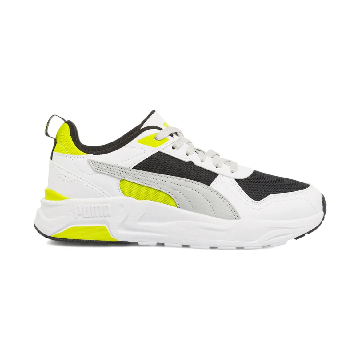 Sneakers bianche da Ragazzo con dettagli neri e gialli Puma Trinity 2