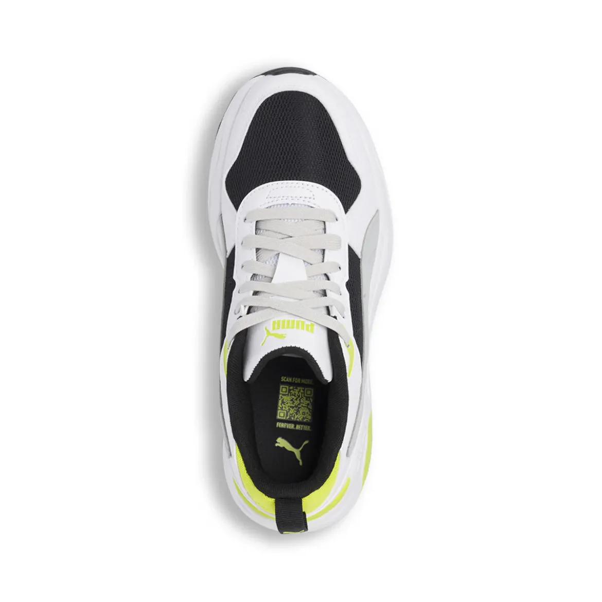 Sneakers bianche da Ragazzo con dettagli neri e gialli Puma Trinity 2
