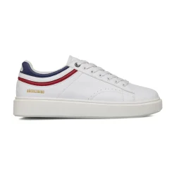 Sneakers bianche da Uomo Americanino con dettagli blu navy e rosso