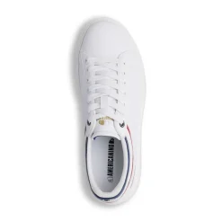 Sneakers bianche da Uomo Americanino con dettagli blu navy e rosso