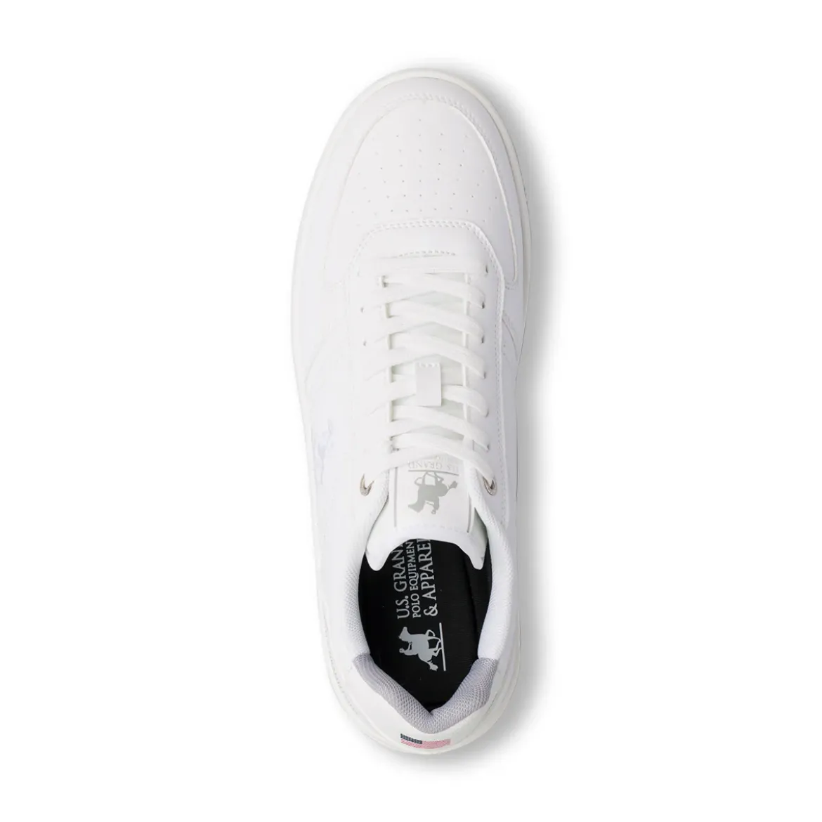 Sneakers bianche da Uomo con dettagli in contrasto e logo U.S. Grand Polo