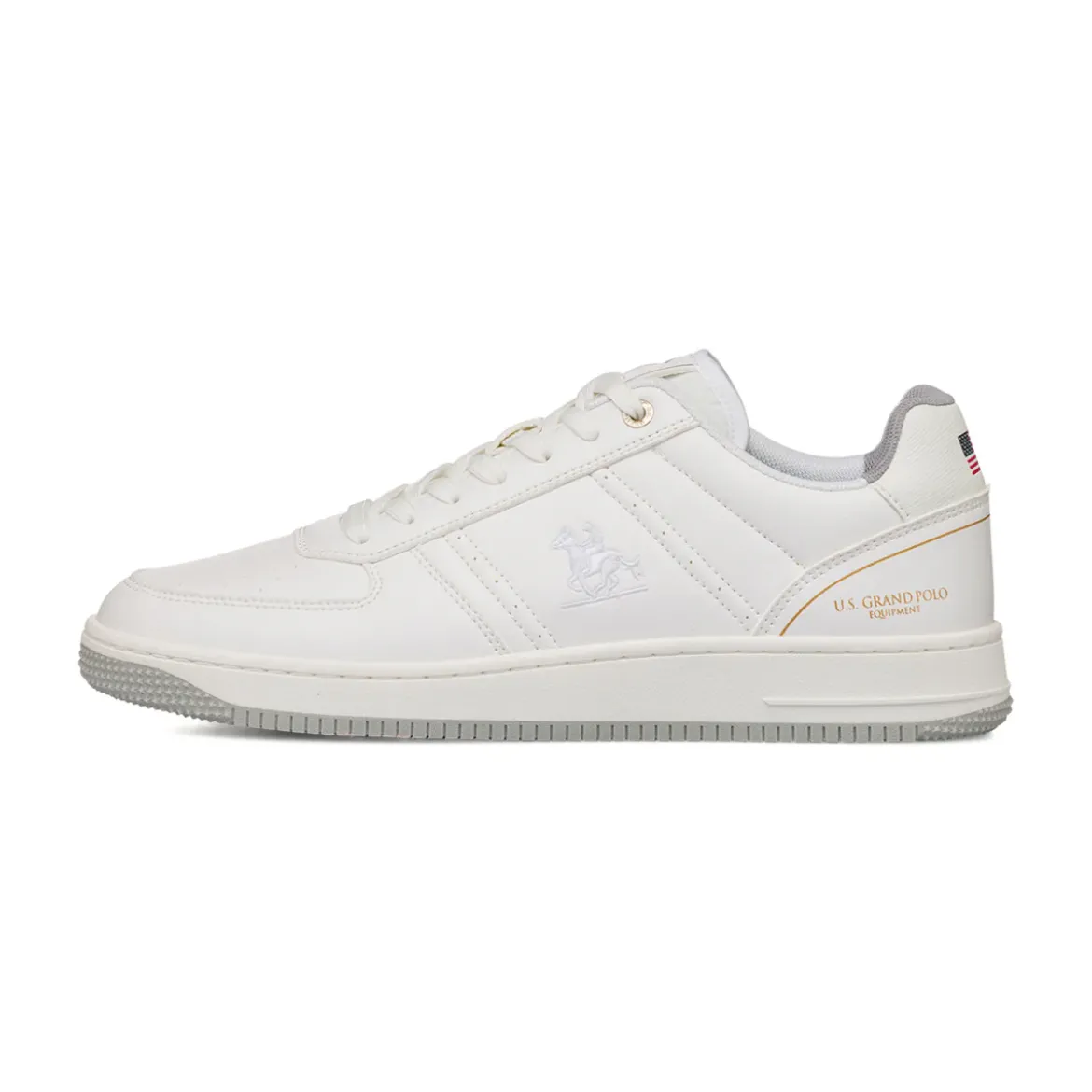 Sneakers bianche da Uomo con dettagli in contrasto e logo U.S. Grand Polo