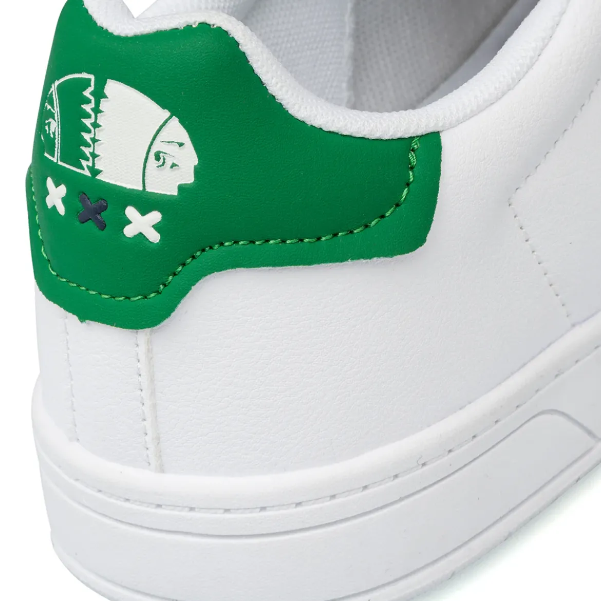 Sneakers bianche da Uomo con dettaglio verde e logo Americanino