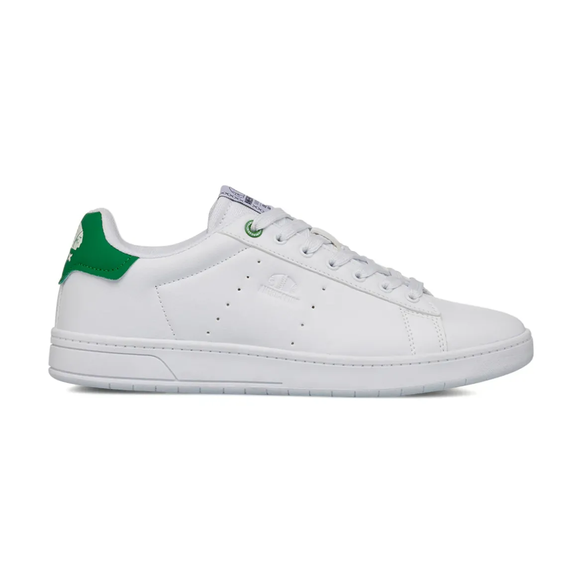 Sneakers bianche da Uomo con dettaglio verde e logo Americanino