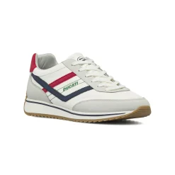 Sneakers bianche da Uomo con dettagli in contrasto Ducati
