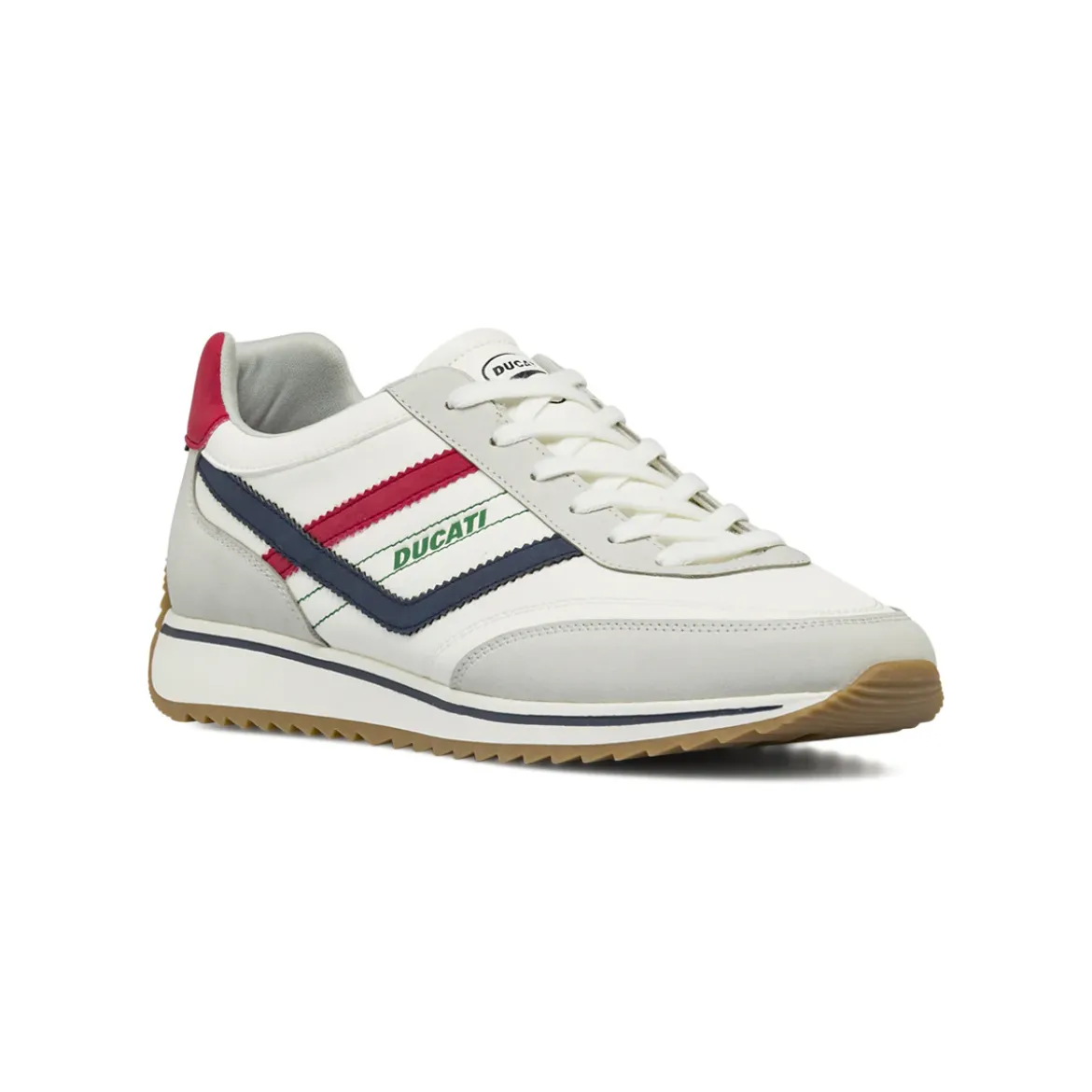 Sneakers bianche da Uomo con dettagli in contrasto Ducati