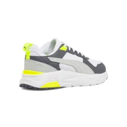 Sneakers bianche da Uomo con dettagli grigi e giallo Puma Trinity 2