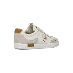 Sneakers bianche da Uomo con inserti marroni Tonino Lamborghini