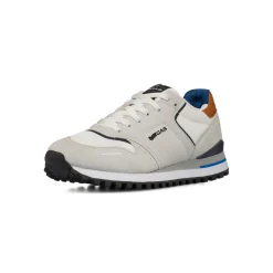 Sneakers bianche da Uomo con rifiniture blu Gas