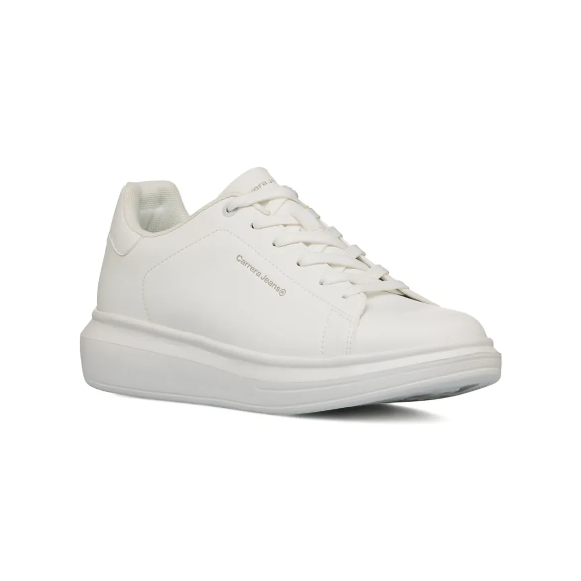 Sneakers bianche da Uomo con suola platform e logo Carrera Jeans