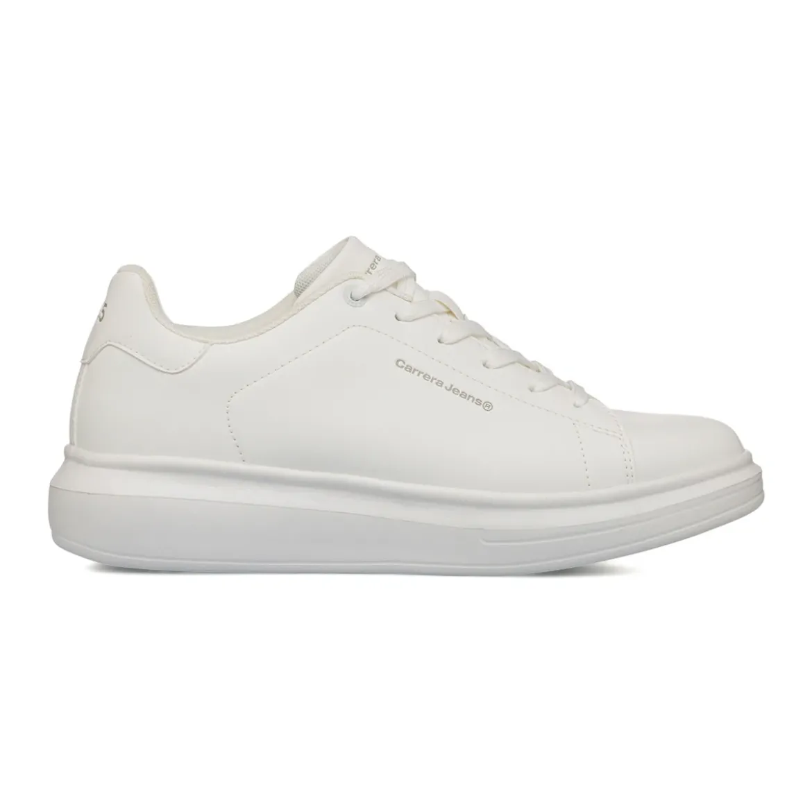 Sneakers bianche da Uomo con suola platform e logo Carrera Jeans