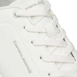 Sneakers bianche da Uomo con suola platform e logo Carrera Jeans