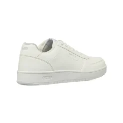 Sneakers bianche da uomo in similpelle con lacci dettagli forati Gas