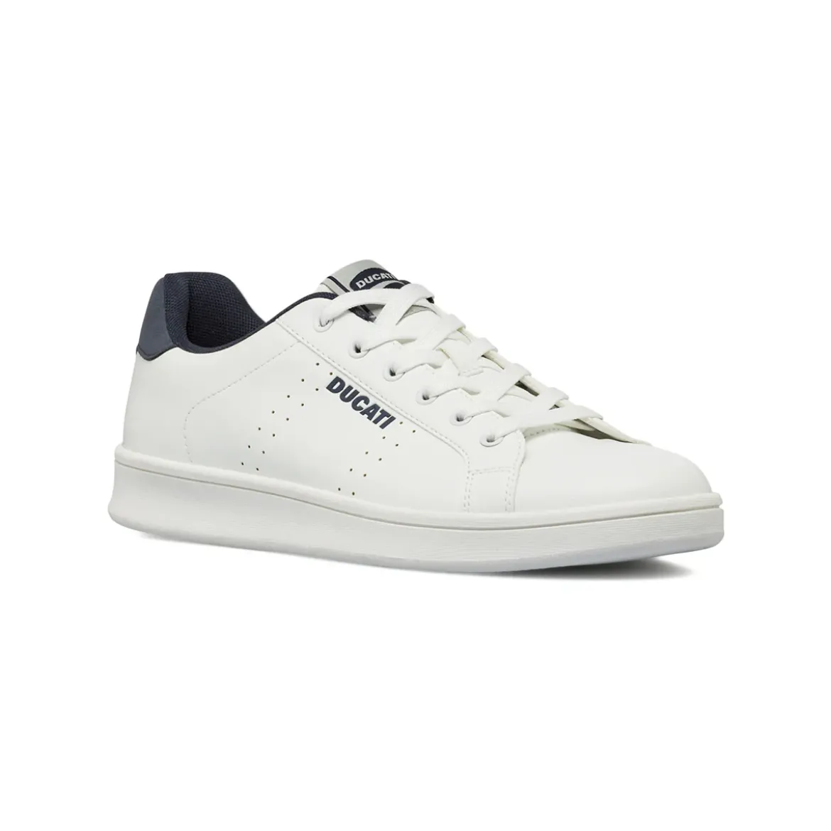 Sneakers Bianche da Uomo sportive con dettagli blu Ducati