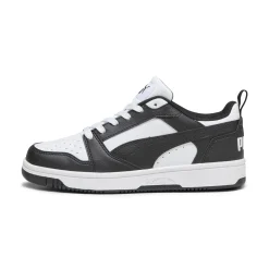Sneakers bianche e nere da ragazzo Puma Rebound V6 Lo Jr