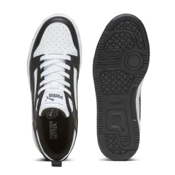 Sneakers bianche e nere da ragazzo Puma Rebound V6 Lo Jr