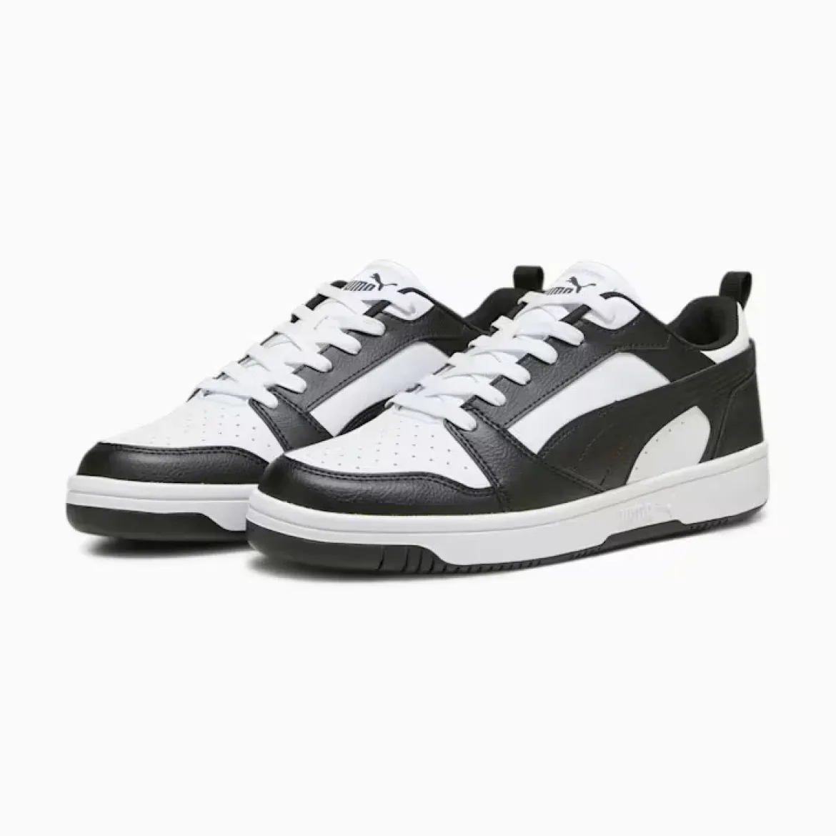 Sneakers bianche e nere da uomo Puma Rebound v6