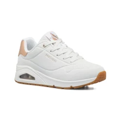 Sneakers bianche e oro da donna con suola ad aria Skechers Uno - Golden Air