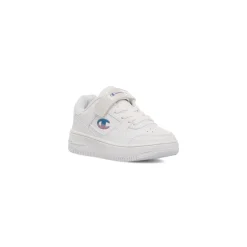 Sneakers bianche primi passi da bambina con logo glitterato Champion Rebound Low G Td