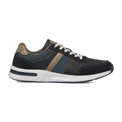 Sneakers bicolore blu e taupe da Uomo con logo Riflessi Urbani