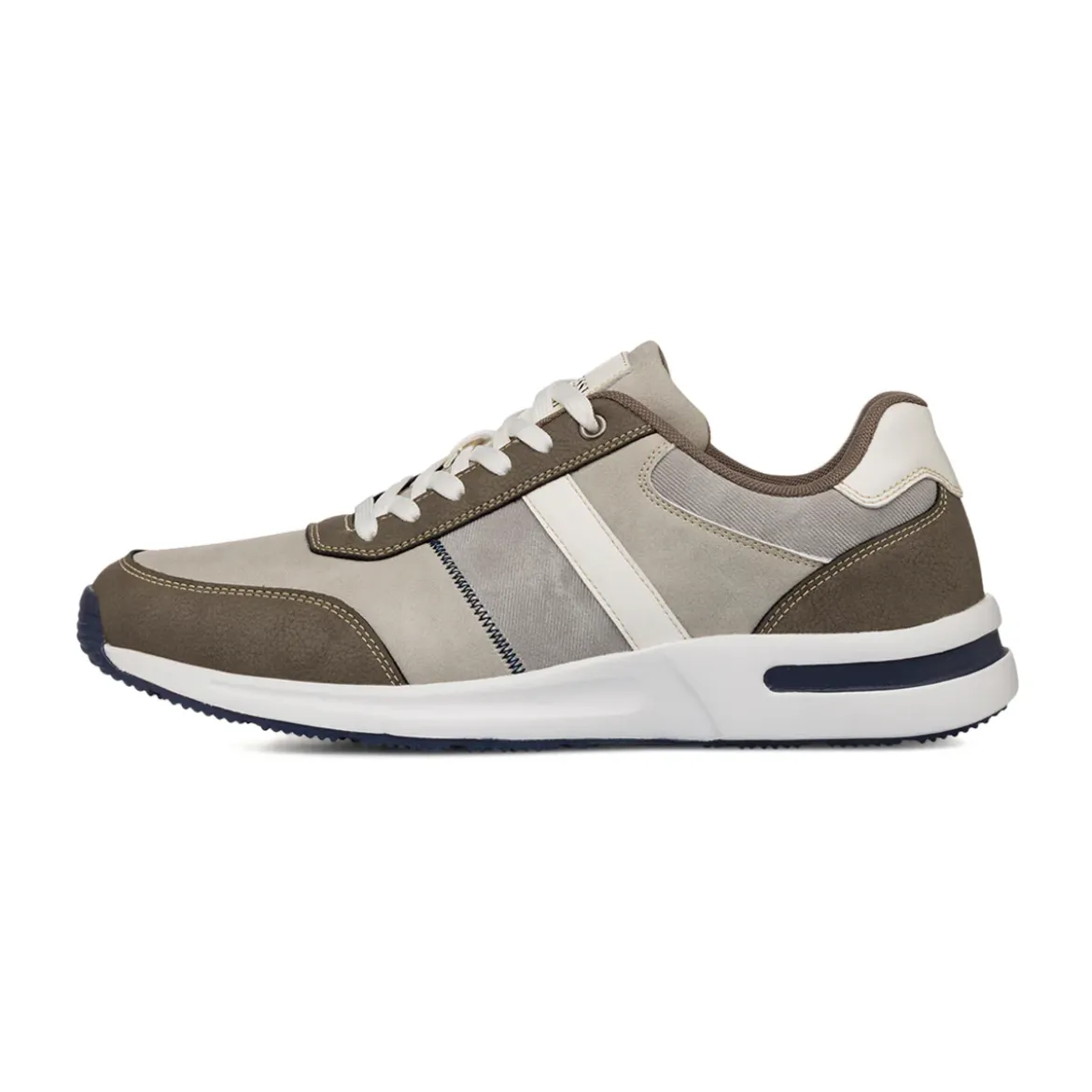 Sneakers bicolore grigio e taupe da Uomo con logo Riflessi Urbani