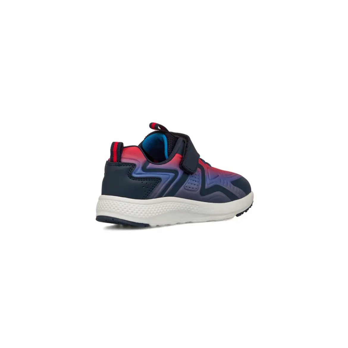 Sneakers bicolore rosso e blu da ragazzo con logo Ducati