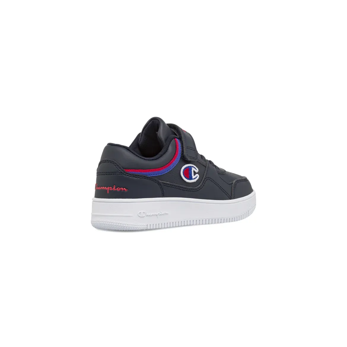Sneakers blu da Bambino con chiusura a strappo e logo Champion