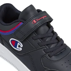 Sneakers blu da Bambino con chiusura a strappo e logo Champion