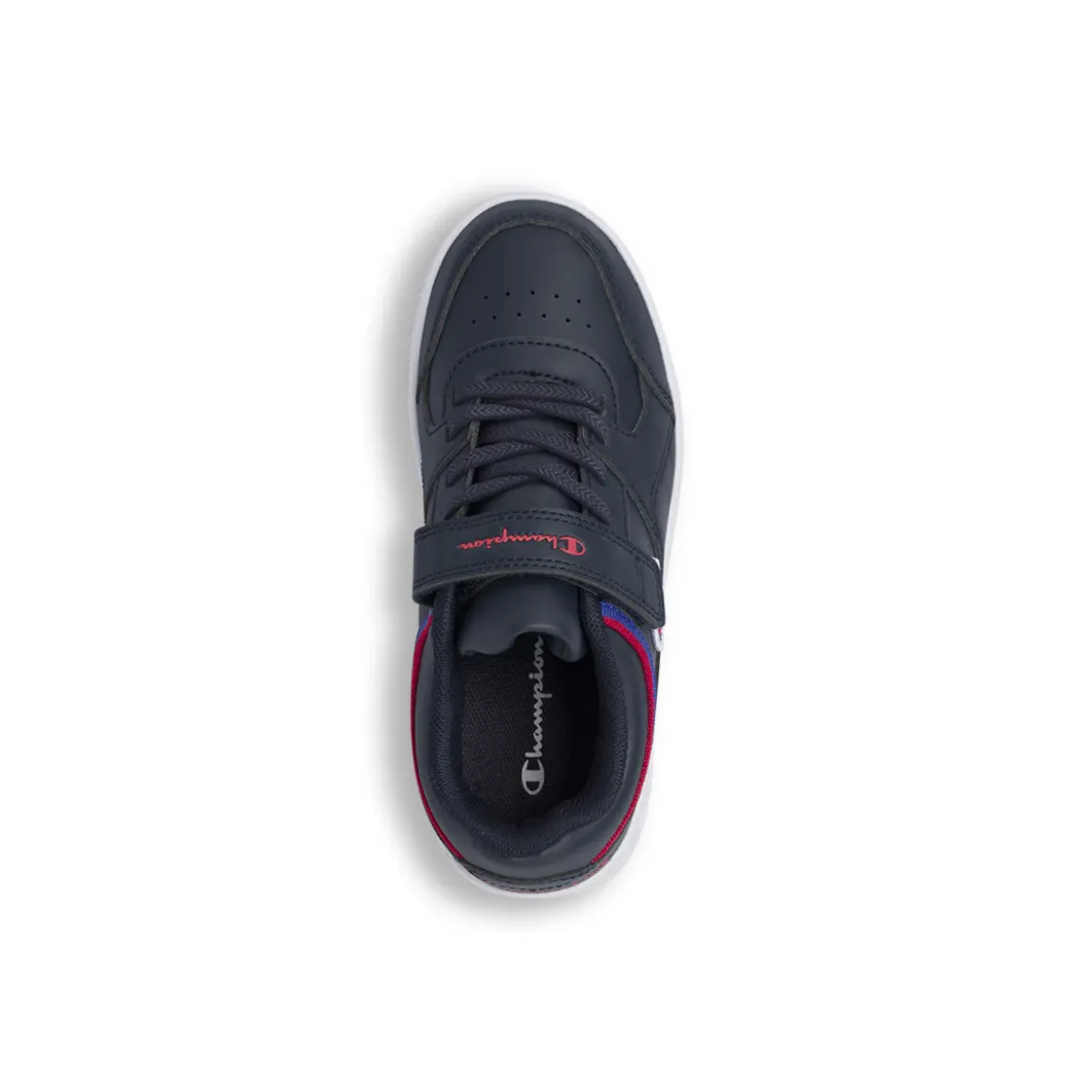 Sneakers blu da Bambino con chiusura a strappo e logo Champion