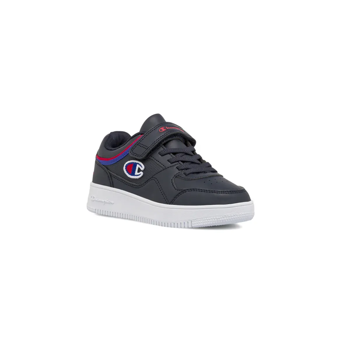 Sneakers blu da Bambino con chiusura a strappo e logo Champion