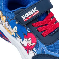 Sneakers blu da Bambino con luci nella tomaia e stampa Sonic