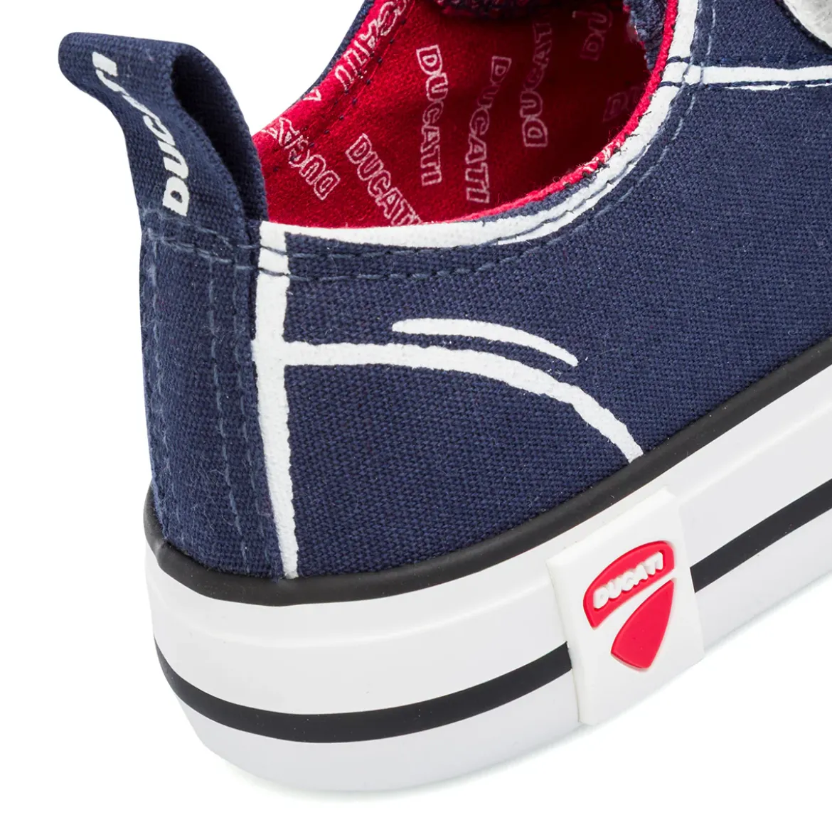 Sneakers blu da Bambino Ducati con chiusura a strappo