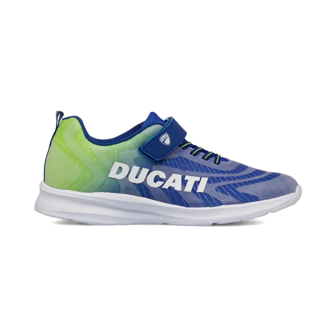 Sneakers blu da Ragazzo con strappo e Logo laterale Ducati