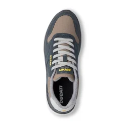 Sneakers blu da Uomo con dettaglio beige e logo Ducati