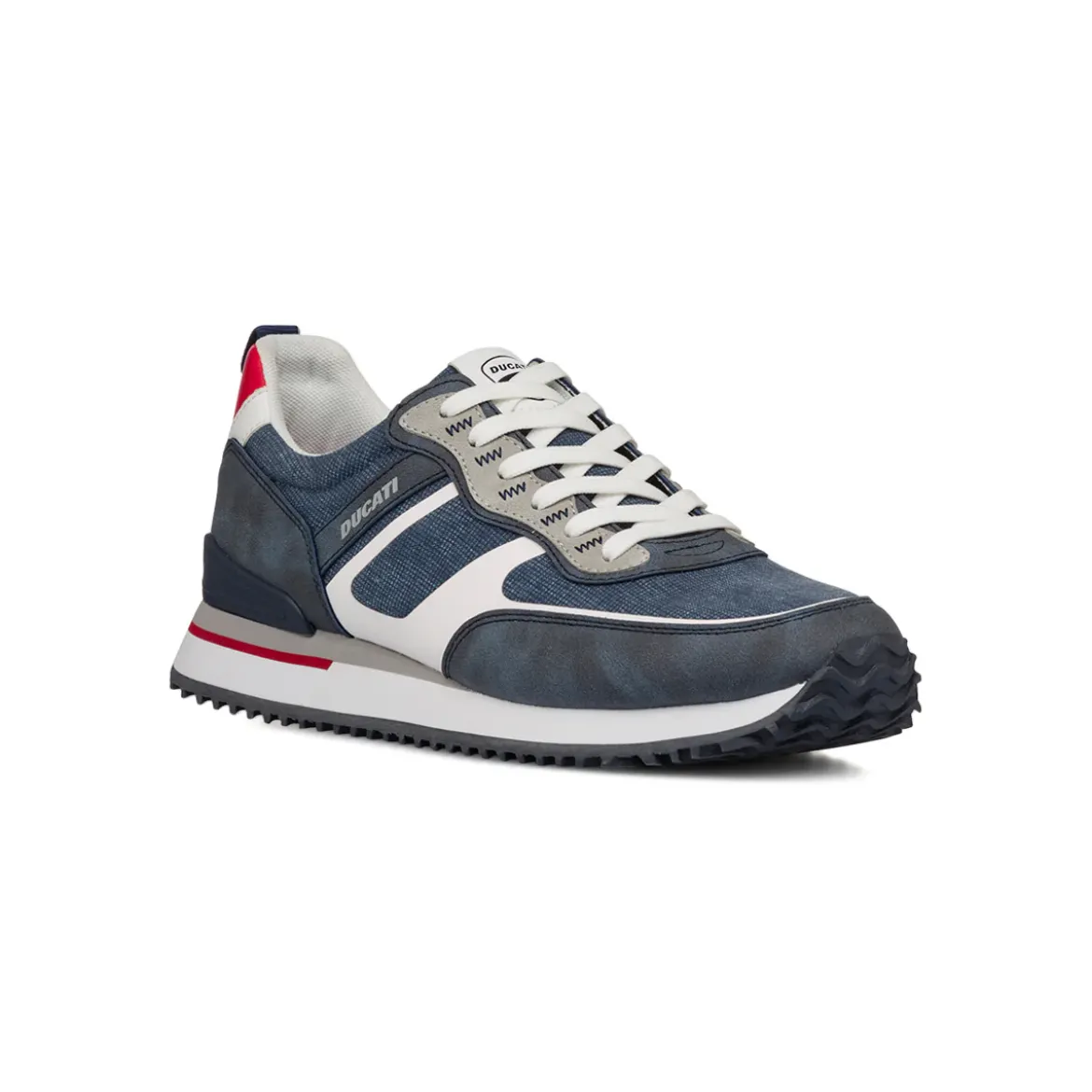 Sneakers blu da Uomo con dettagli rossi Ducati